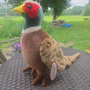 Cabin Critters 2002 Ring Neck Pheasant Plush Stuffed Animal Vintage Waterfowl